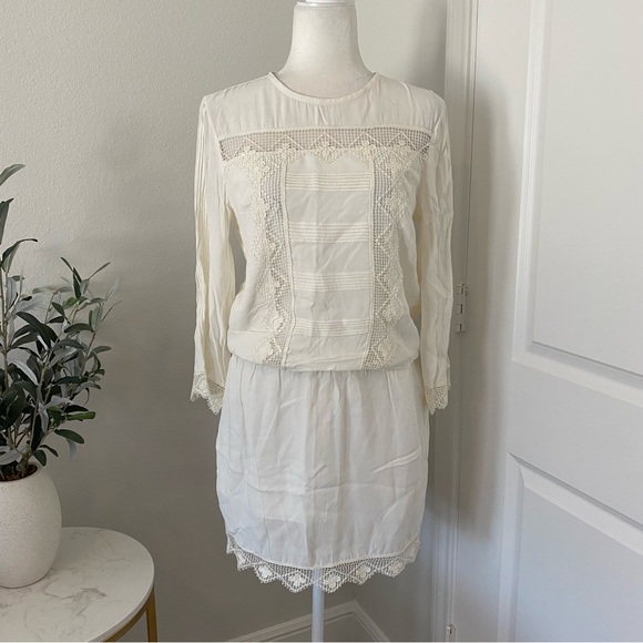 Saylor Leora White Lace Dress Medium From Revolve - Picture 1 of 13
